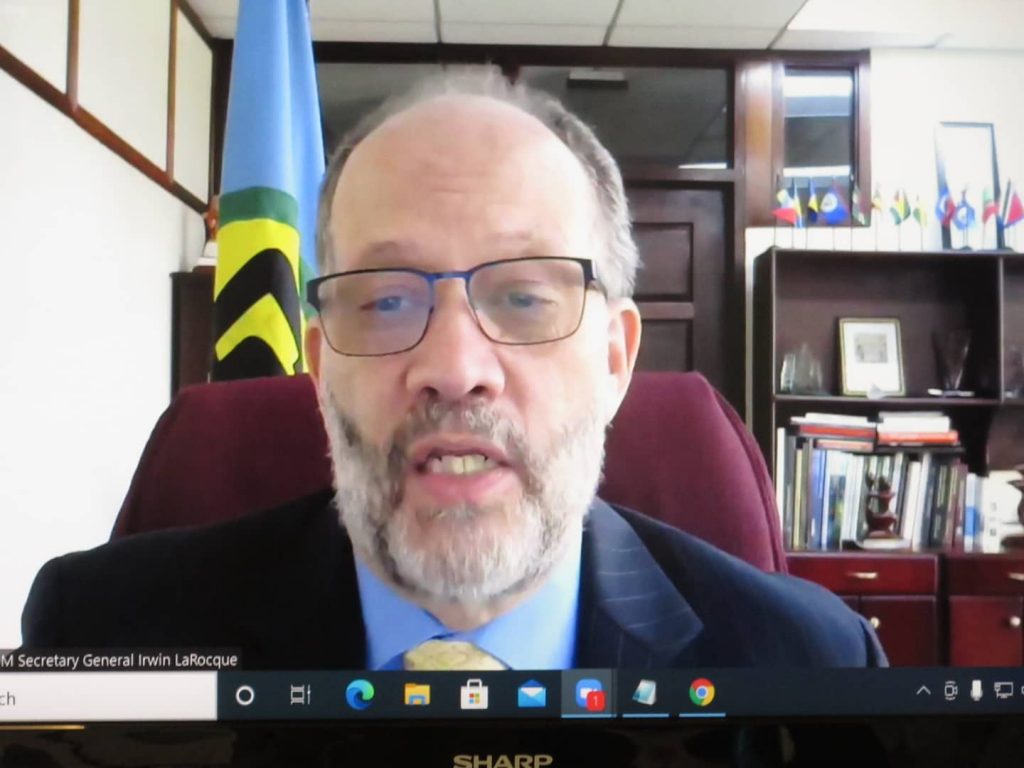 This image has an empty alt attribute; its file name is Secretary-General-LaRocque-at-COTED-1-June-2021-1024x768.jpg