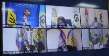 Officials at the Virtual meeting 